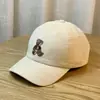 Gorra Infantil 2024 Nuevo Color Combinado Oso Marrón Primavera y Otoño Pana Mostrando la Cara Pequeña Ins Moda Marca Gorra de Béisbol para Hombres
