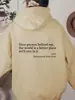 Sudadera de Felpa para Mujer de Comercio Exterior Europeo y Americano 2023 con Estampado de Letras Lisas, Bolsillo Canguro, Cordón y Sudadera con Capucha Estampada