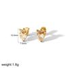 Aretes de Mariposa de Diseño Nicho Exagerado Europeo y Americano para Mujer con Incrustaciones de Piedra Aún Estrellas Oro de 18k Acero Inoxidable Joyería para la Oreja