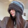Montones de Sombreros Estilo Japonés para Mujeres en Otoño e Invierno, Circunferencia de Cabeza Grande, Protección contra el Frío y Calidez, Gorro de Punto Versátil Baotou, Gorro para el Frío, Pequeña Tendencia