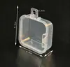 Caja de Plástico PP Cuadrada para Anzuelos de Pesca, Caja de Empaque Cuadrada Translúcida, Caja Pequeña para Materiales con Tapa, Caja de Almacenamiento para Piezas de Repuesto