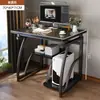 Escritorio de computadora, escritorio de gaming pequeño, mesa de escritorio para uso doméstico, mesa de comedor para dormitorio, adecuado para colocar una computadora, escritorio de estudio para estudiantes y escritorio de oficina