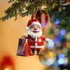2026 Transfronterizo Nuevo Producto Acrílico 2D Papá Noel Atmósfera Festiva Decoración de Árbol de Navidad Colgante