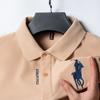 Polo de manga corta para hombre, estilo papá de mediana edad, de verano, de alta gama, informal, de negocios, con bordado, camiseta de manga corta