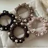 Diademas de Perlas de Alta Gama Estilo Coreano y Japonés, Bandas Elásticas Elegantes Simples y Versátiles para Coletas