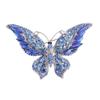 Broche Borboleta Vintage Europeu e Americano com Strass Moda Cristal Animal Inseto Broche Feminino Temperamento Versátil Corsage de Casaco