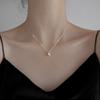 Exquisito Collar Versátil Estilo Coreano con Forma de Gota de Agua para Mujer, Moda Vintage, Cadena Elegante y Sencilla para Clavícula, Joyería Artística Creativa