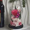 Cúpula de Vidro Flor Preservada Borboleta Rosa Ornamentação Rosa Preservada Caixa de Presente Presente de Dia dos Namorados Suporta Personalização e Venda por Atacado