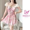 Traje de baño de aguas termales para mujer, estilo hada, conservador, adelgazante, que cubre el vientre, falda de talla grande, sexy, vacaciones en línea, celebridad, traje de baño de alta gama para mujer
