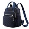 Mochila Nueva 2022 Mochila de Nailon Bolso Europeo y Americano Bolso de Mujer Hilo de Bordado de Diamante Bolso Cuadrado Pequeño de Hombro para Estudiante Universitaria