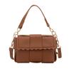 Bolso Pequeño Tejido para Mujer, Nuevo Diseño de Nicho Verano 2026, Bolso Cruzado Texturizado, Bolso Cuadrado Pequeño de Hombro de Moda Simple