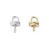 Accesorios de Perlas DIY Plata de Ley S925 Fina Micro-Incrustado Colgante Simple de Moda Collar Colgante Soporte Vacío Accesorios