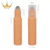 Frasco Roll-on, nuevo frasco simple de plástico PET para perfume y aceite esencial, frasco aplicador de 15 ml para crema de ojos y sérum