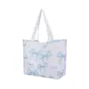 Bolso de Lona con Lazo Estilo Fresco y Femenino Personalizado para Estudiantes, Viajes al Trabajo, Viajes, Compras, Bolso Tote de Gran Capacidad