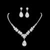 Juego de Joyería Transfronterizo Cadena de Garra de Diamante Completo Moda Simple Accesorios de Alta Gama Aretes Aretes Collar Accesorios para Mujer Venta al por Mayor