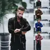 Nova Jaqueta de Couro PU Masculina Europeia e Americana Moda Slim Fit Estilo Motociclista Gola Lapela Zíper Roupa Exterior para Homens Várias Cores Disponíveis