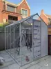 Invernadero de Aleación de Aluminio Invernadero de Jardín Cobertizo para Flores Casa de Cristal para Flores Invernadero con Panel Solar de PC Equipo de Cultivo Blanco Envío Gratis