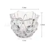 Candelabro pequeño de cristal para cenas románticas a la luz de las velas, adorno para bar o restaurante occidental.