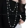 Cadena de Suéter de Otoño e Invierno de Alta Gama, Lujo Ligero, Collar de Moda Versátil, Diseño Multicapa, Accesorios de Ropa Elegantes Franceses, Joyería