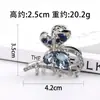 Pinza para el pelo de mariposa de cristal coreana para mujer, accesorio elegante y con clase para el lateral, la parte posterior de la cabeza o la coleta