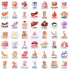 Novo Conjunto de 50 Adesivos de Órgãos Humanos Cartoon Fofos para Iluminação Cognitiva Infantil, Adesivos Decorativos Educativos e Divertidos à Prova d'Água