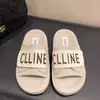 Chinelos femininos de sola grossa para o verão, novos, com velcro, sensação de "merda" (informal), chinelo de uma tira, bico aberto, sandálias de praia, atacado