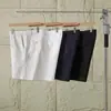 Estilo Nuevo de Verano Versátil para Hombre Transpirables No Asfixiantes de Lino Pierna Recta Casual Shorts 12722
