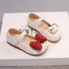 Zapatos Mary Jane de Moda Dulce para Niños Estilo Otoño 2026 Dibujos Animados Niña Pequeña Color Sólido Suela Suave Zapatos de Piel Cómodos Zapatos Casuales