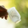 Taza de Té Floral Pintada a Mano de Arcilla de Jade Blanco, Taza Maestra de Cerámica, Taza de Aromas de Porcelana Blanca de Dehua, Juego de Té Kung Fu para el Hogar