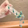 Horquilla de Borlas de Cristal y Perla de Lujo Retro de Gama Alta Pinza de Mariposa para Flequillo Lateral Accesorio para el Cabello