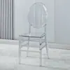 Salão de Banquetes de Hotel Cadeira Transparente de Cristal Acrílico Salão de Cerimônia de Casamento Cadeira de Corte Estilo Napoleão Bambu Plástico Externo