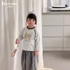 Beixinan 280g Roupa de Baixo Base de Algodão Puro Macio para Crianças, Camiseta de Manga Longa 100% Algodão Classe A
