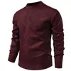 Suéter pullover de punto para hombre, cuello redondo, forro polar, engrosado, para otoño/invierno 2026, prenda básica casual de talla grande