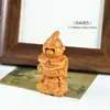Figurilla tallada de Goku Saiyan en madera de ciprés chino, lindo adorno de dibujos animados, adecuado para sostener y jugar, un gran regalo