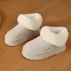 Botas de nieve gruesas, forradas de felpa, engrosadas para mujer, mocasines esponjosos, nuevo modelo de invierno 2026, cálidos, que aumentan la altura, zapatos grandes de algodón versátiles