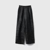 Calça Larga de Seda com Padrão Ondulado Estilo Chinês, Calça Reta de Seda Genuína com Cintura Semi-Elástica, Calça Casual de Seda Xiangyun