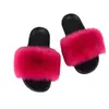 Novas Chinelos da Moda Transfronteiriços Chinelos de Pelúcia Moda Feminina Verão Chinelos de Pelo Sintético Sapatos de Praia de Pelo Sintético de Raposa