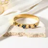 Pulsera Kaleidoscopio Flor de Cuatro Hojas Vanjia Moda Europea y Americana Transfronteriza Acero Inoxidable Pulido Alto Brillo No Se Desvanece