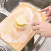 Cepillo Limpiador para Fregadero y Estufa, Cepillo para Ollas, Depurador de Ollas con Mango Largo para Descontaminación, Suministros de Cocina, Cepillo para Lavar Platos, Cepillo para Ollas Doméstico