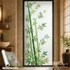 Impresión UV Transfronteriza Película de Vidrio Esmerilado Patrón Decorativo de Hoja de Bambú Pegatina para Ventana Venta al por Mayor
