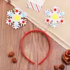 Gorro Rojo de Santa Claus Navideño Sombrero de Fieltro Diadema Kit de Materiales Hecho a Mano para Niños Decoraciones de Jardín de Infancia DIY
