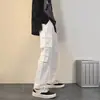Bestseller PH Shopee Calça Casual de Trabalho Masculina Branca de Algodão com Corte Solto, Bolsos Múltiplos, Estilo Funcional