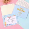 Nuevo Álbum Conmemorativo de Certificado de Graduación de Jardín de Infantes para Clase Grande que Deja la Escuela Certificado de Finalización Estampado en Caliente en Cuero Núcleo Interior Personalizable Qh