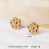 Pendientes de Acero Inoxidable de Alta Gama Tohm Transfronterizos Nuevo Estilo Simples y Versátiles Pendientes Dorados de Moda Que No Se Desvanecen y No Son Alérgicos