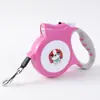 Animal de estimação com luz guia retrátil automática para cachorro passeio portátil retrator luz noturna guia para passear com cachorro guia