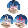 Bolso de mano de PVC transparente, bolsa de natación, bolsa de playa, gran capacidad, bolsa de almacenamiento portátil, bolsa de lavado impermeable, bolsa guardapolvo