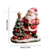 2025 Novo Produto Transfronteiriço Papai Noel Árvore de Natal Decorações Cena de Natal Decoração Artesanato de Resina