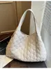 Bolso Tote Acolchado de Algodón Estilo Coreano Transfronterizo, Nuevo Bolso de Plumas de Moda, Bolso de Hombro para el Hombro de Gran Capacidad para Viajeros, para Mujeres