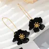 2025 Nuevos Pendientes de Botón Florales Dulces y Frescos Estilo Japonés y Coreano Pendientes Florales Versátiles de Moda Venta al por Mayor
