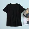 Camiseta Básica de Seda Tangge com Gola Redonda para Mulheres, Mistura de Seda de Amora, Simples, Versátil, Confortável e Respirável, Manga Curta